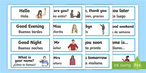 Greetings in Spanish | Greetings Word Cards (teacher made)