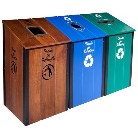 The Heritage Series™ - Multi-Color - 3-Bin Station | Recycling bins, Recycling station ...