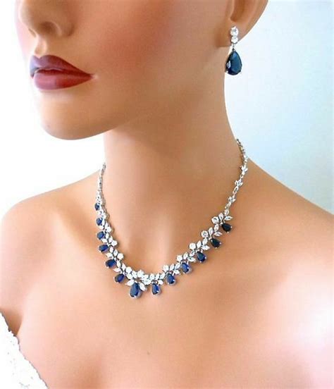 Blue sapphire diamond necklace designs