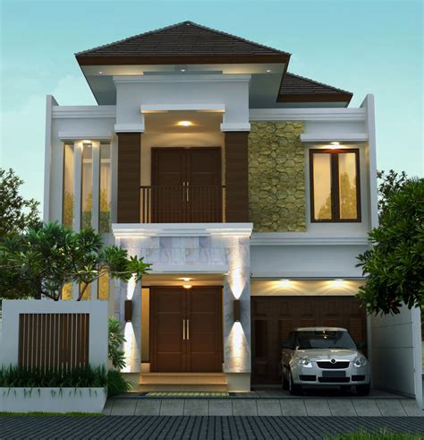 Tropis Modern Desain Rumah 2 Lantai Minimalis Modern Elegan - Rumah Desain