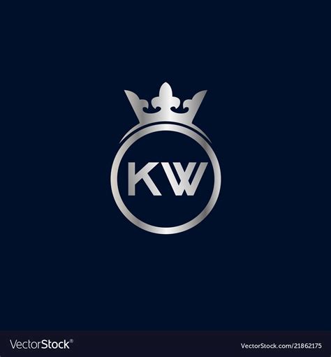 Initial letter kw logo template design Royalty Free Vector