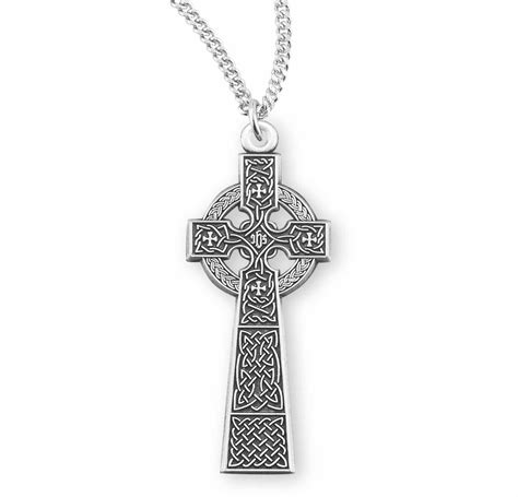 Sterling Silver Irish Celtic cross Pendant - Buy Religious Catholic Store