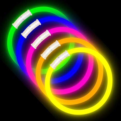 8" Premium Glow Bracelets (100-Pack) with Connectors