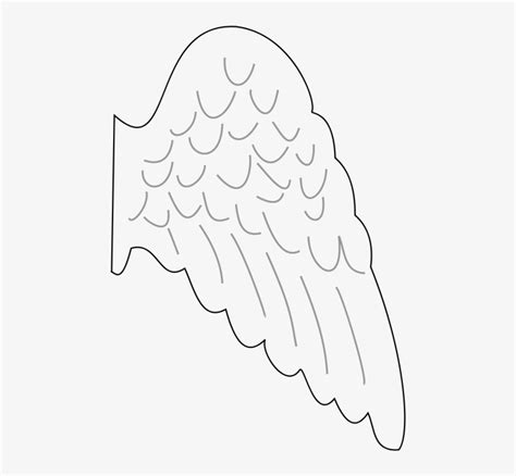 Printable Angel Wing Template Transparent PNG - 566x800 - Free Download on NicePNG