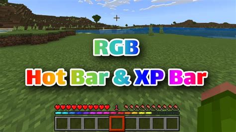 RGB Hot Bar and RGB XP Bar | Bedrock Minecraft Texture Pack