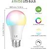 LE Color Changing Light Bulbs, Bluetooth Smart LED Bulb, Dimmable via App, 60 Watt Equivalent ...