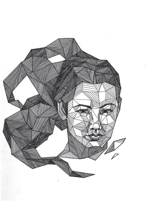 Diana Katsko - Straight Lines | Geometric drawing, Hand art projects ...