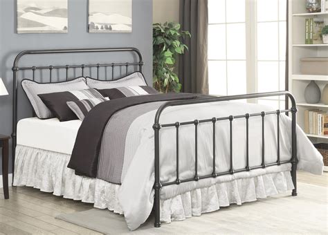 Coaster Livingston Transitional King Metal Bed | Rife's Home Furniture | Headboard & Footboard