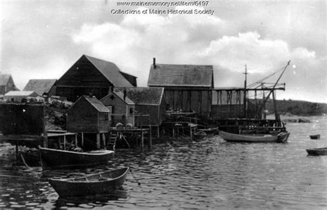 Item 6497 - Fishing village, Orr's Island - Vintage Maine Images