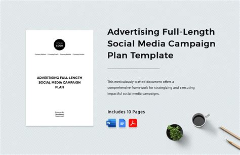 Advertising Full-Length Social Media Campaign Plan Template in Word ...