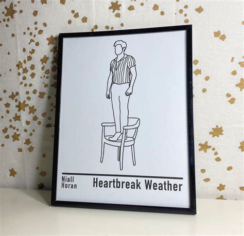 Niall Horan Heartbreak Weather Outline and Colored Poster | Etsy