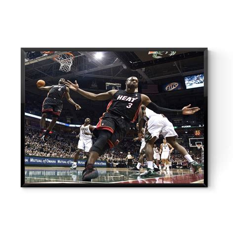 Lebron james dwyane wade dunk poster wall poster room decor | Etsy