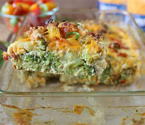 Cheesy Broccoli Bacon Casserole - Savory Spin