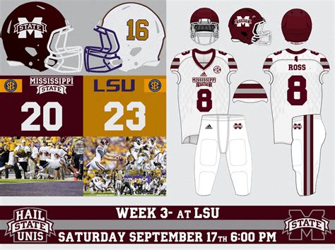 Bulldogs Debut New White Jerseys at LSU - Hail State Unis