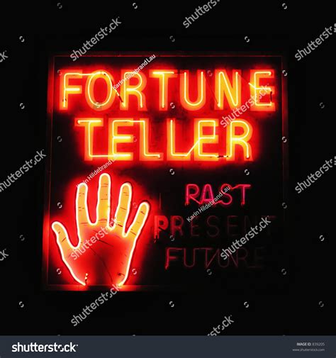 Fortune Teller Neon Sign Stock Photo (Edit Now) 839205