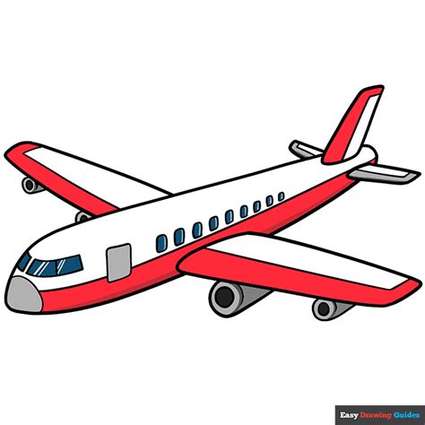 How to Draw a Cartoon Airplane - Really Easy Drawing Tutorial