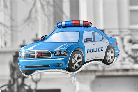 Free picture: balloon, helium, police, toy, speed, automobile, car, vehicle, modern, model