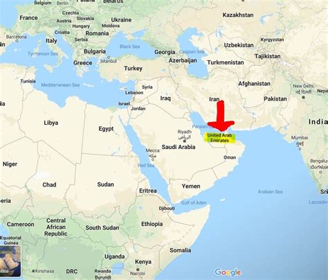 Uae Location In World Map - Map Of Massachusetts