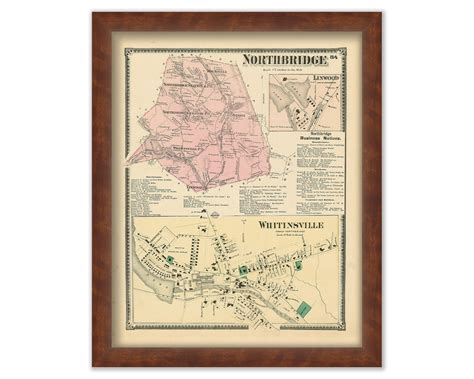 Town of NORTHBRIDGE, Massachusetts 1870 Map