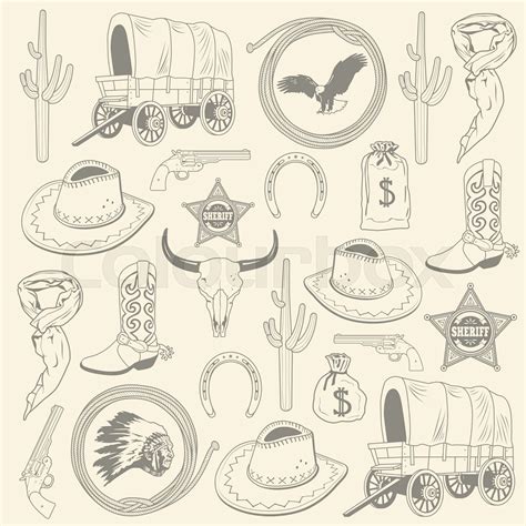 Cowboy seamless pattern | Stock vector | Colourbox