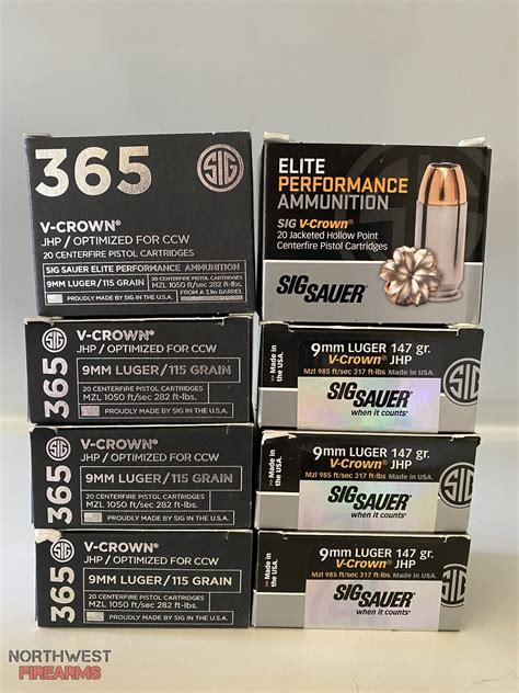 Sig Sauer 9mm Ammo - 160 rds | Northwest Firearms