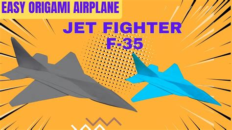 종이 접기 제트 전투기 F-35 만드는 방법 | How to Make Origami Jet Fighter F-35 - YouTube