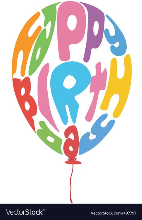 Birthday balloon Royalty Free Vector Image - VectorStock