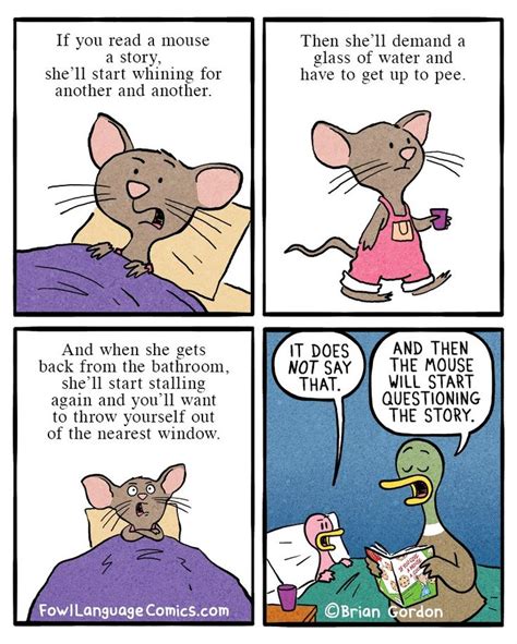 If You Read A Mouse A Story | Funny comics for kids, Fowl language comics, Mom humor