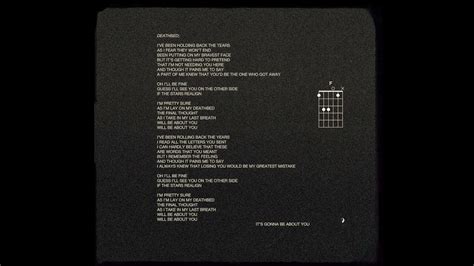 Will Killen - Deathbed [Lyrics + Chords] - YouTube