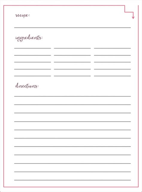 Free recipe card template - japanfer