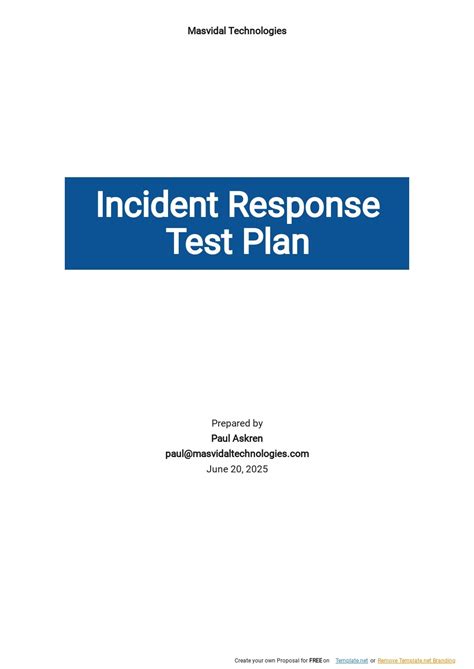 Incident Response Test Plan Template - Google Docs, Word, Apple Pages, PDF | Template.net