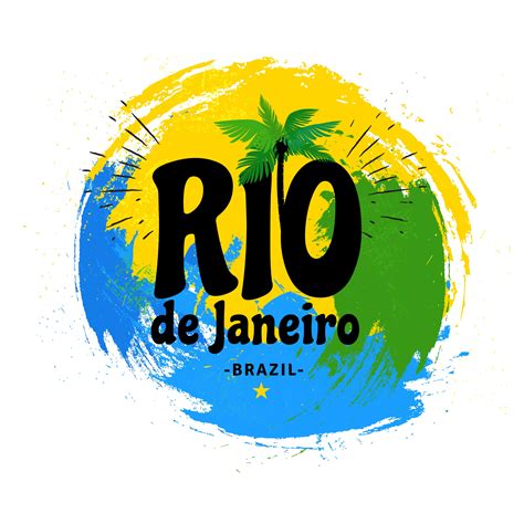 Rio De Janeiro Brazil Grunge Paint Strokes Background 235858 Vector Art ...