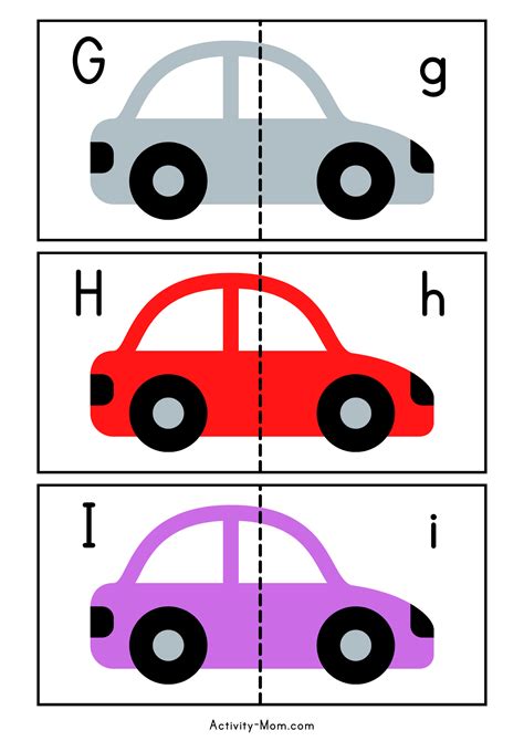 Car Alphabet Matching - The Activity Mom