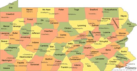 Maps Of Pennsylvania Counties