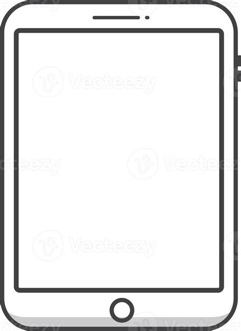 Tablet outline isolated 17259101 PNG