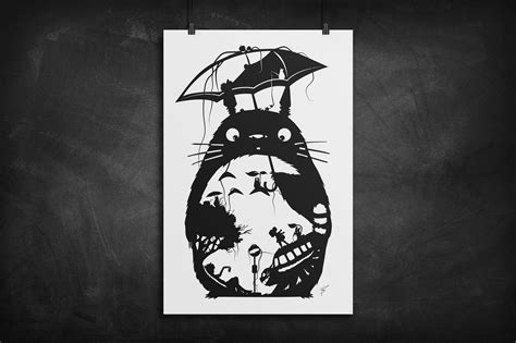 Totoro - My Neighbor Totoro silhouette art print – Art of Will Pigg