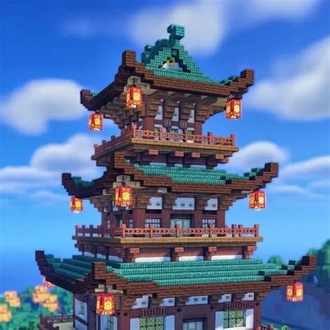 Minecraft Build Gallery🖼️ on Instagram: "💬A Japanese Pagoda!🏯 What do ...