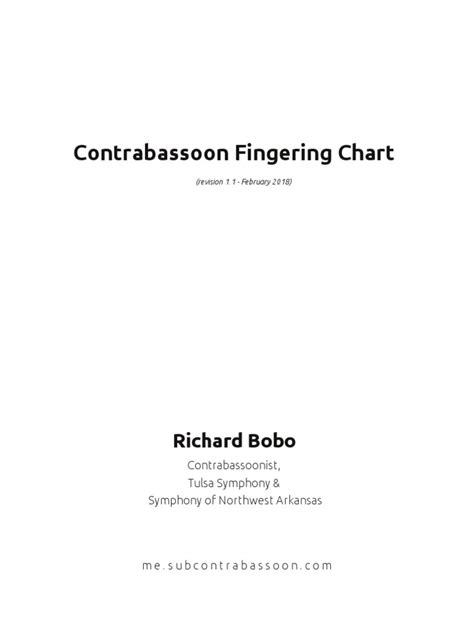 Contrabassoon Fingering Chart | PDF | Bassoon | Aerophones