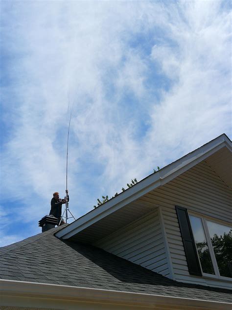 Finally got my Diamond BB7V on the roof : r/amateurradio