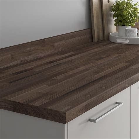 Howdens 3m x 70mm Authentic Walnut Block Effect Laminate Upstand | Howdens | Laminate worktop ...