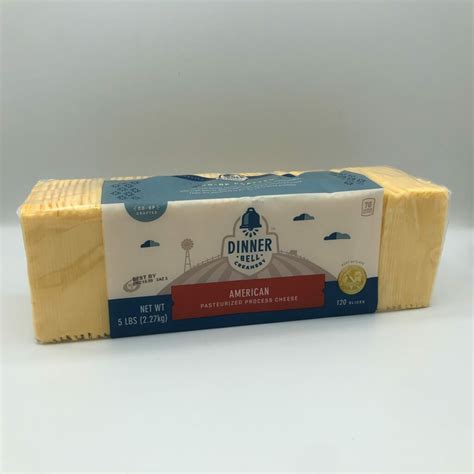 American Cheese Slices 5 lbs - Nasonville Dairy