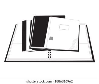 Office Folder Notebooks Sketching Illustration Clipart Stock Vector (Royalty Free) 1886816962 ...