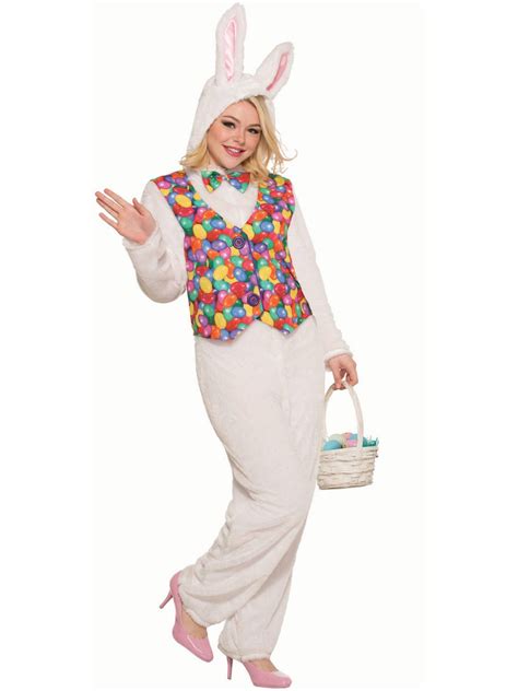 Easter Bunny Costume Jumpsuit with Vest Adult STD - PartyBell.com