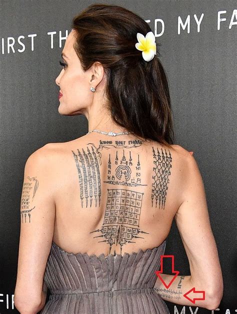 Angelina Jolie’s 22 Tattoos & Their Meanings - Body Art Guru