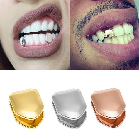 1/2/3Pcs Tooth Cap,Golden Teeth Plated Caps Single Teeth Cap Hip Hop ...