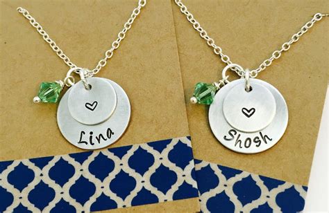 Matching Necklaces Heart Necklace Personalized Heart | Etsy