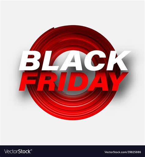 Black friday sign over round brush strokes Vector Image