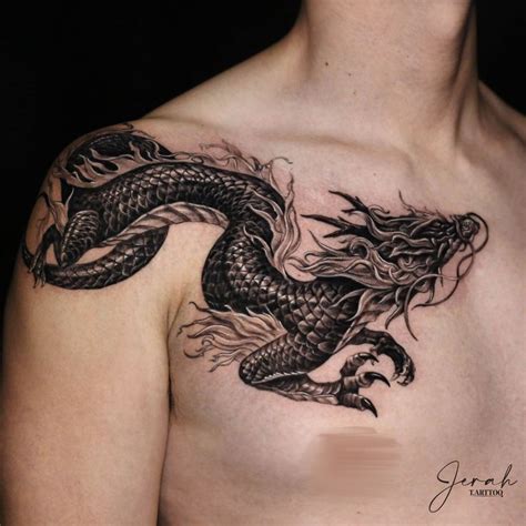 Full body Dragon 풀바디 용 블랙워크 타투 in 2024 | Hand tattoos for guys, Dragon ...