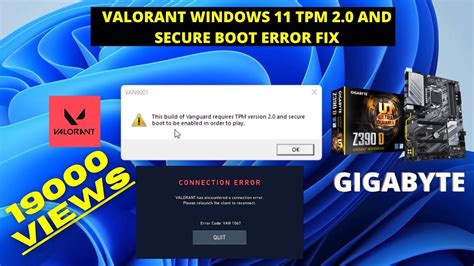 Valorant Windows 11 TPM 2 0 and Secure Boot Error Fix - GIGABYTE