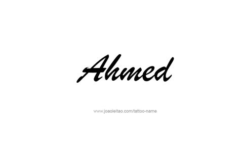 Ahmed Name Tattoo Designs